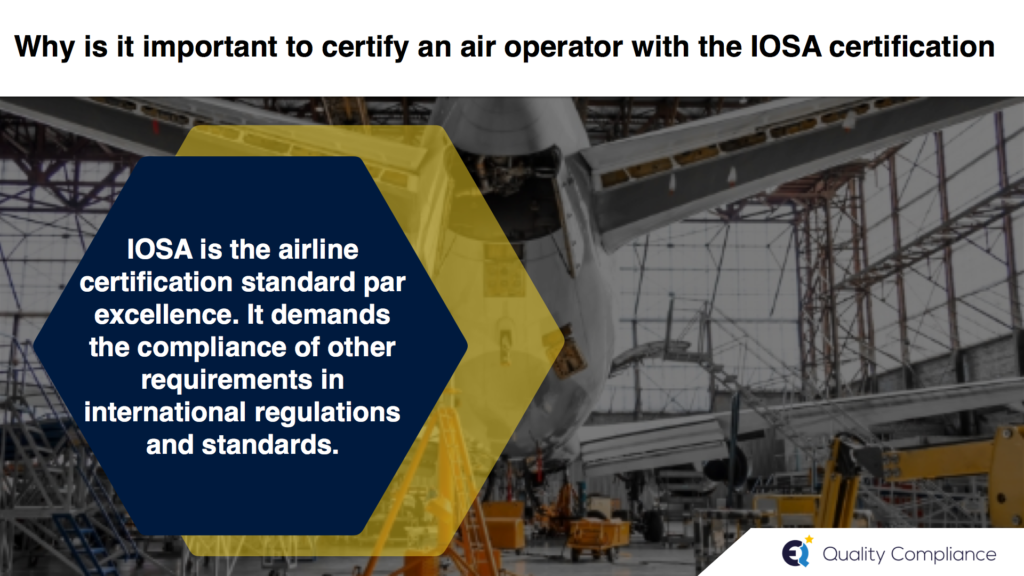 certify an air operator for the IOSA